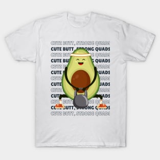 Cute kawaii avocado doing squats T-Shirt